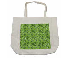 Tea Time Daisy Blooms Shopping Bag