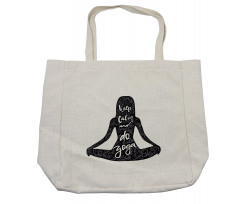 Do Yoga Words Girl Shopping Bag