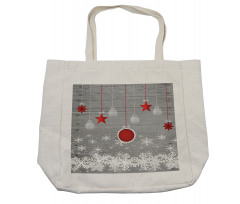 Stars Baubles Snow Shopping Bag