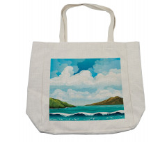 Waves Islands Blue Sky Shopping Bag