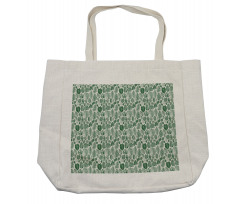 Vintage Exotic Leaves Shopping Bag