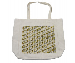 Caricature Bee Hives Rural Shopping Bag