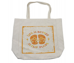 Stained Grungy Motif Shopping Bag