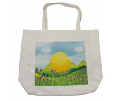 Mountains with Violets Shopping Bag