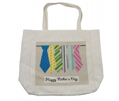 Colorful Dad Ties Theme Shopping Bag