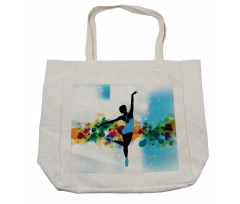 Dancer on Abstract Backdrop Shopping Bag