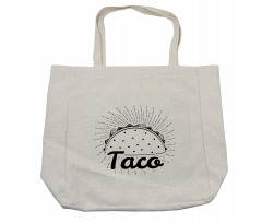 Mexican Taco Typography Art Shopping Bag