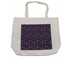 Sixties Inspired Retro Colors Shopping Bag