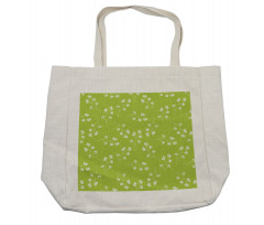 Blooming Flower Silhouettes Shopping Bag