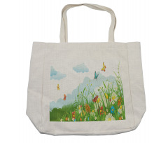 Clouds with Spring Meadow Shopping Bag