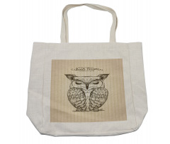 Sleeping Owl Dreams Shopping Bag