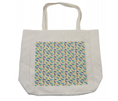 Colorful Cartoon Silhouettes Shopping Bag