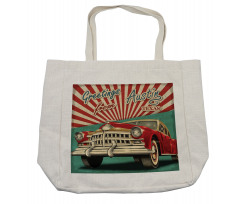 Retro American Classical Car Shopping Bag