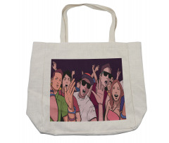 Music Festival Cartoon Image Shopping Bag