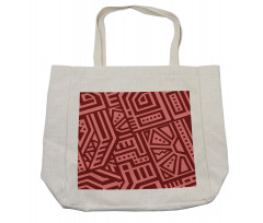 Angled Lines and Dots Shopping Bag