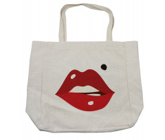 Minimalistic of Upper Lip Mole Shopping Bag