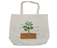 Parts of a Tomato Plant Shopping Bag