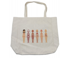 Female Body Anatomy Chart Shopping Bag