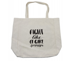 Feminism Through Typo Shopping Bag