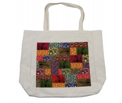 Colorful Pine Squares Art Shopping Bag