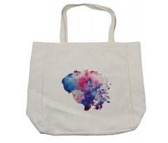 Watercolor Splash Abstract Shopping Bag