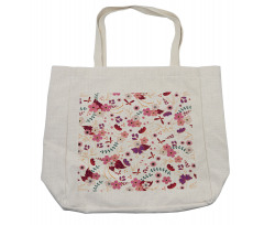 Cartoonish Flowers Shopping Bag