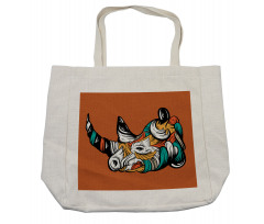 Colorful Animal Portrait Boho Shopping Bag