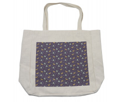 Snow and Cartoon Deer Shopping Bag