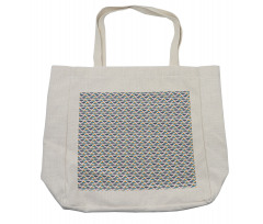 Retro Style Circles Dots Shopping Bag