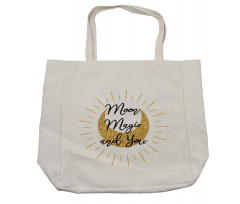 Lover Text Moon Magic and You Shopping Bag