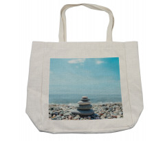 Pebbles by the Sea Beach Theme Shopping Bag