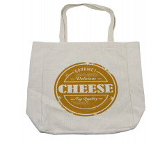 Food Themed Grunge Stamp Shopping Bag