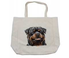 Hand Drawn Image of Dog Shopping Bag