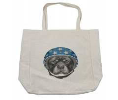 Dog in a Hard Hat Sketch Shopping Bag