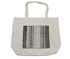 Hand Drawn Uneven Lines Shopping Bag