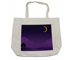 Nightfall with the Moon Shopping Bag