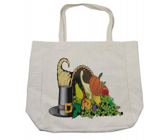 Cornucopia Motif Shopping Bag