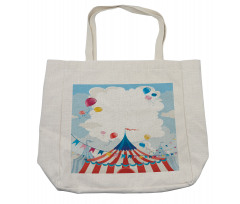 Circus Day Canvas Tent Shopping Bag