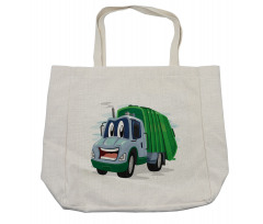 Funny Trash Truck Shopping Bag