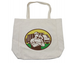 Man with Folded Arms Shopping Bag