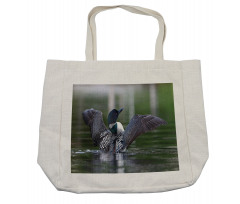 Image of Common Loon on Water Shopping Bag