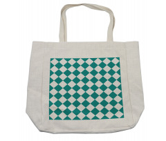 Diagonal Checkers Pattern Shopping Bag