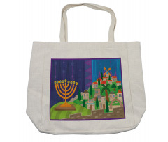 Hanukkah Night Menorah Shopping Bag