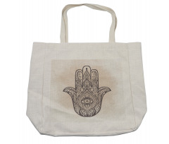 Palm Shaped Folk Ornate Shopping Bag