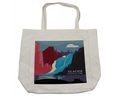 Abstract Mountains and River Shopping Bag