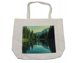 Tree Reflections on Calm Water Shopping Bag