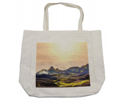 Graphical Icelandic Scenery Shopping Bag