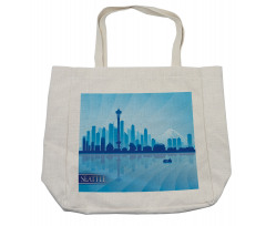 Shadowy Urban Scene Shopping Bag