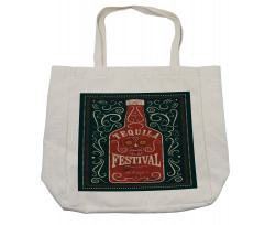 Retro Swirls and Bottle Shopping Bag