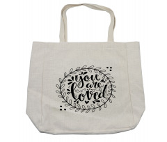 Wording in Monochrome Shopping Bag